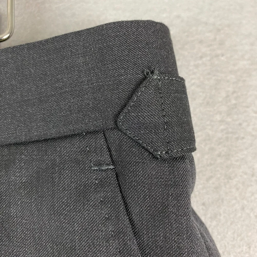 Polo Ralph Lauren Mens serge Wool Dress Pants 34 slim fit Side Tab Unhemmed NWOT